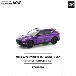 Pop Race Aston Martin DBX 707 Storm Purple 1/64 Miniature Car JAPAN OFFICIAL