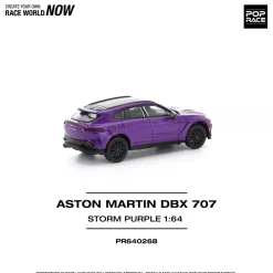 Pop Race Aston Martin DBX 707 Storm Purple 1/64 Miniature Car JAPAN OFFICIAL