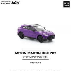 Pop Race Aston Martin DBX 707 Storm Purple 1/64 Miniature Car JAPAN OFFICIAL