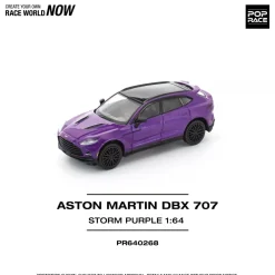 Pop Race Aston Martin DBX 707 Storm Purple 1/64 Miniature Car JAPAN OFFICIAL