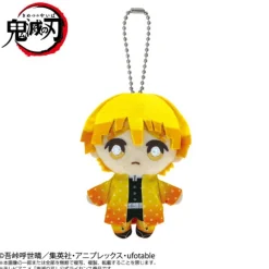 BANDAI Plush Toy*Demon Slayer Kimetsu no Yaiba Zenitsu Agatsuma Chibi Plush Mascot JAPAN