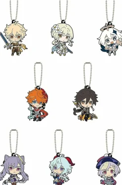 BANDAI Genshin Capsule Rubber Mascot 01 All 8 Full Set Gasha Capsule toy ZA-130