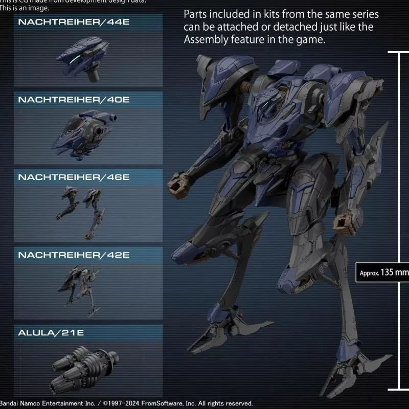 BANDAI Figure*30MM Armored Core VI Schneider Nachtreiher 40E STEEL HAZE Model Kit JAPAN
