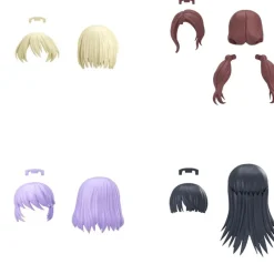 BANDAI 30MS Option Hairstyle Parts 12 Complete Set Model Kit JAPAN OFFICIAL