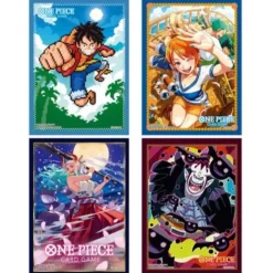 BANDAI ONE PIECE Official Card Sleeves All 4 set JAPAN OFFICIAL