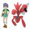 BANDAI Pokemon|Figure*Pokemon Scale World Johto Region Bugsy & Scizor Figure JAPAN OFFICIAL