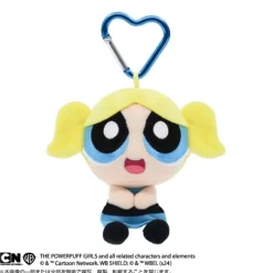 BANDAI Plush Toy*Purinui Mascot with Carabiner The Powerpuff Girls Bubbles Plush JAPAN