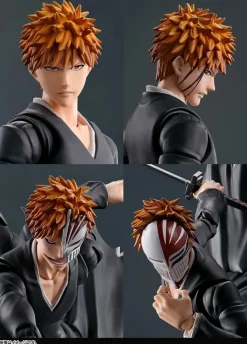 BANDAI Figure*S.H.Figuarts BLEACH Ichigo Kurosaki Getsugatensho Action Figure JAPAN