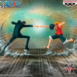 BANPRESTO Senkou Zekkei One Piece Monkey D Luffy Rob Lucci Figure Set of 2 JAPAN