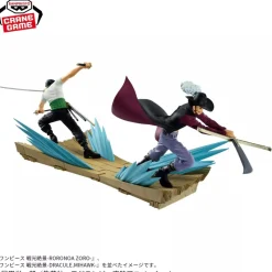 Banpresto Senkou Zekkei One Piece Zoro & Dracule Mihawk Figure Set of 2 JAPAN