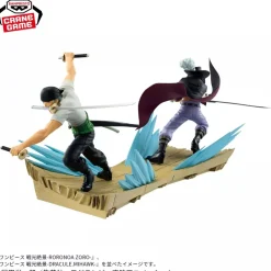 Banpresto One Piece*Senkou Zekkei One Piece Zoro & Dracule Mihawk Figure Set of 2 JAPAN