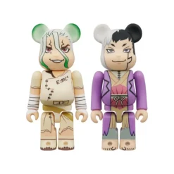 Medicom Toy BE@RBRICK Dr.STONE Senku Ishigami & Gen Asagiri 2PCS Set Action Figure JAPAN