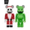 Medicom Toy BE@RBRICK Nightmare Before Christmas Santa Jack&Oogie Boogie 2PCS Action Figure