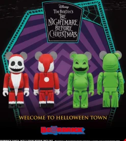 Medicom Toy BE@RBRICK Nightmare Before Christmas Santa Jack&Oogie Boogie 2PCS Action Figure