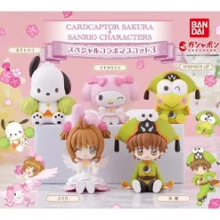 BANDAI Figure*Cardcaptor Sakura x Sanrio Sp Collabo Mascot 3 Complete Set Figure Capsule Toy