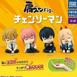 TAKARA TOMY ARTS Chainsaw Man Shoulder Zun Fig. All 4 type Figure Set Capsule Toy JAPAN OFFICIAL