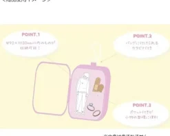 Sun-Star Stationery Chiikawa Pouch with Carabiner JAPAN OFFICIAL