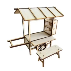 Cobaanii Mokei Kobo Figure*Food cart 1/12 Model Kit JAPAN OFFICIAL