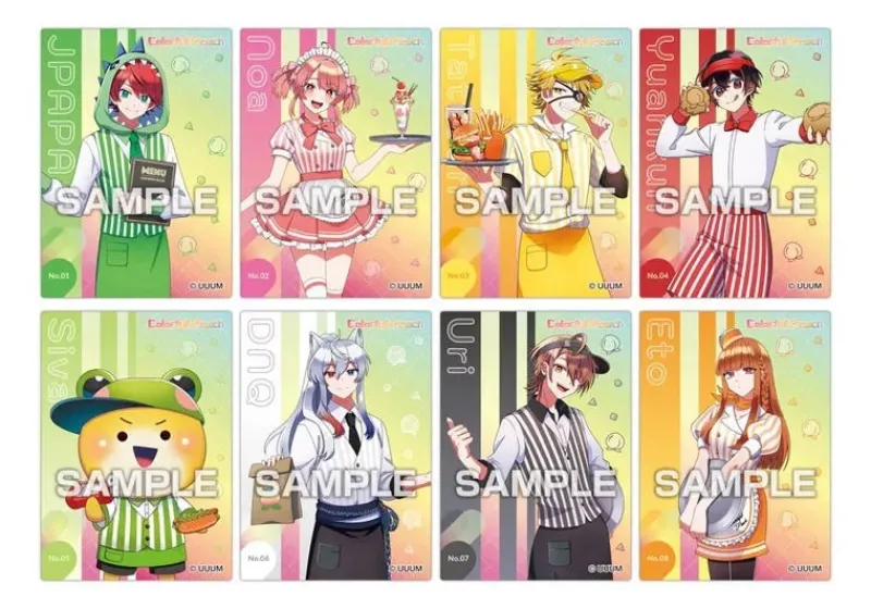 Ensky Colorful Peach Clear Card Collection Gum ColorPeach Diner Candy Toy TCG JAPAN