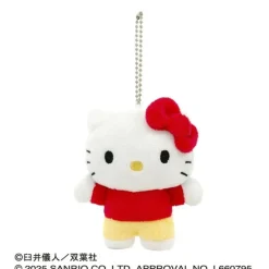Ensky Sanrio Characters*Crayon Shin-chan x Sanrio Characters Plush Mascot 2 Hello Kitty Red JAPAN
