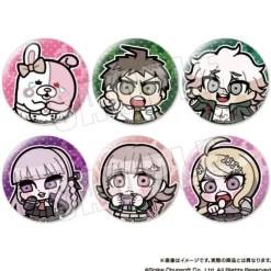 empty Danganronpa Series x Bkub Tin Badge Vol.2 Complete set JAPAN OFFICIAL