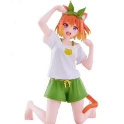 TAITO Desktop Cute The Quintessential Quintuplets Yotsuba Nakano Cat Room Wear Figure