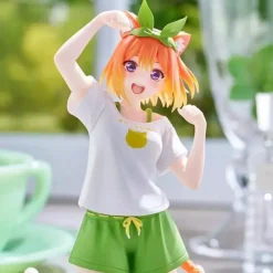 TAITO Desktop Cute The Quintessential Quintuplets Yotsuba Nakano Cat Room Wear Figure