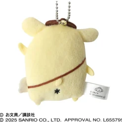 Ensky Plush Toy*Pom Pom Purin x Obungu to Issho Pom Pom Purin Flat Plush Mascot JAPAN