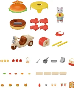 Epoch Sylvanian Families Hamburger Wagon MI-91 JAPAN OFFICIAL