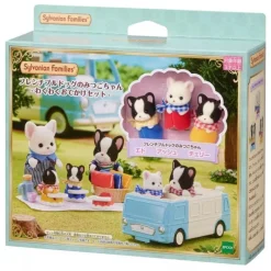 Epoch Sylvanian Families*Sylvanian Families French Bulldog Triplets Wakuwaku Outing Set JAPAN