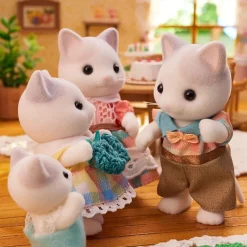 Epoch Sylvanian Families*Sylvanian Families Latte Cat Family FS-52 JAPAN OFFICIAL