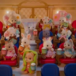 Epoch Sylvanian Families*Sylvanian Families Baby Theater Set Margaret Rabbit & Striped Cat JAPAN