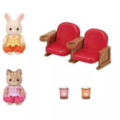 Epoch Sylvanian Families*Sylvanian Families Baby Theater Set Margaret Rabbit & Striped Cat JAPAN