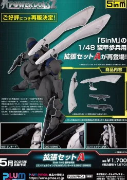 Plum Expansion Set A Armored Infantry Angel Wing&M51 Grenade&DSG12SMG 1/48 Model Kit