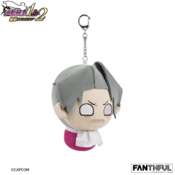 FANTHFUL Ace Attorney Investigations Miles Edgeworth damage Plush Keychain JAPAN