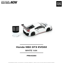 Pop Race Other Toys & Hobbies*Honda NSX GT3 EVO22 White 1/64 Miniature Car JAPAN OFFICIAL