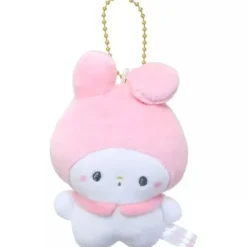 Kamiojapan Sanrio x Mochi Mochi Panda My Melody Mascot Plush Key Chain JAPAN