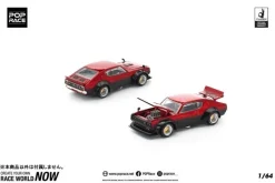 Pop Race Kenmeri Skyline GT-R Red/Black KPGC110 1/64 Miniature Car JAPAN OFFICIAL