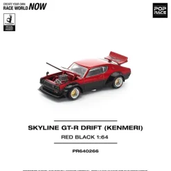 Pop Race Kenmeri Skyline GT-R Red/Black KPGC110 1/64 Miniature Car JAPAN OFFICIAL
