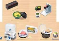 K2 station Kura Sushi Miniature Collection Set of 5 Capsule Toy Figure JAPAN OFFICIAL