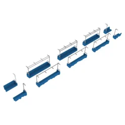 Plum Long Sheet Interior Set A Blue 4-door Car 2 Car Portion 1/80 Model Kit JAPAN