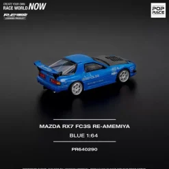 Pop Race Mazda RX-8 FC3S RE Amemiya RE Amemiya Blue 1/64 Miniature Car JAPAN OFFICIAL
