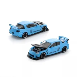 Pop Race Other Toys & Hobbies*Mazda RX-8 RE Amemiya Light Blue 1/64 Miniature Car JAPAN OFFICIAL
