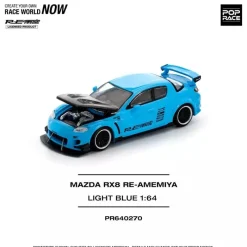 Pop Race Other Toys & Hobbies*Mazda RX-8 RE Amemiya Light Blue 1/64 Miniature Car JAPAN OFFICIAL