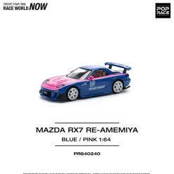 Pop Race Other Toys & Hobbies*MAZDA RX7 RE-Amemiya Blue Pink 1/64 Miniature Car JAPAN OFFICIAL