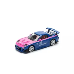 Pop Race Other Toys & Hobbies*MAZDA RX7 RE-Amemiya Blue Pink 1/64 Miniature Car JAPAN OFFICIAL