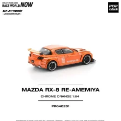 Pop Race Other Toys & Hobbies*Mazda RX-8 RE-Amemiya Chrome Orange 1/64 Miniature Car JAPAN OFFICIAL