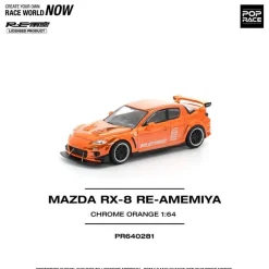 Pop Race Other Toys & Hobbies*Mazda RX-8 RE-Amemiya Chrome Orange 1/64 Miniature Car JAPAN OFFICIAL