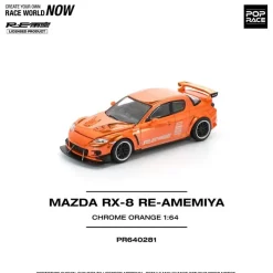 Pop Race Other Toys & Hobbies*Mazda RX-8 RE-Amemiya Chrome Orange 1/64 Miniature Car JAPAN OFFICIAL