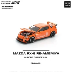 Pop Race Other Toys & Hobbies*Mazda RX-8 RE-Amemiya Chrome Orange 1/64 Miniature Car JAPAN OFFICIAL